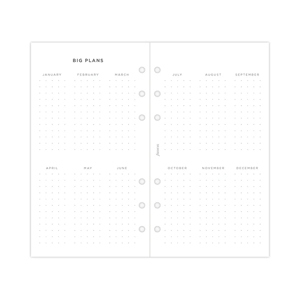 Filofax Minimal Week on Two Pages Diary Personal 2025 Multilanguage